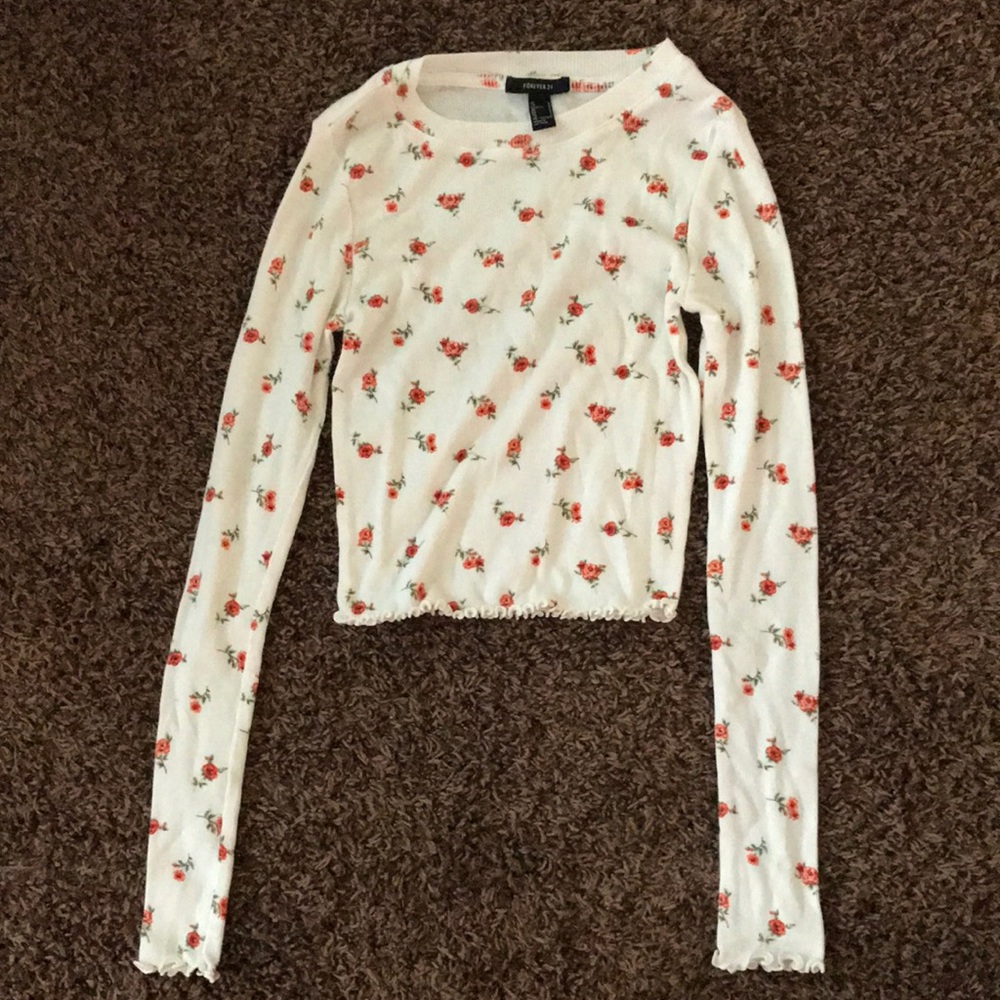 Perfect condition Long Sleeve Forever 21 crop top.